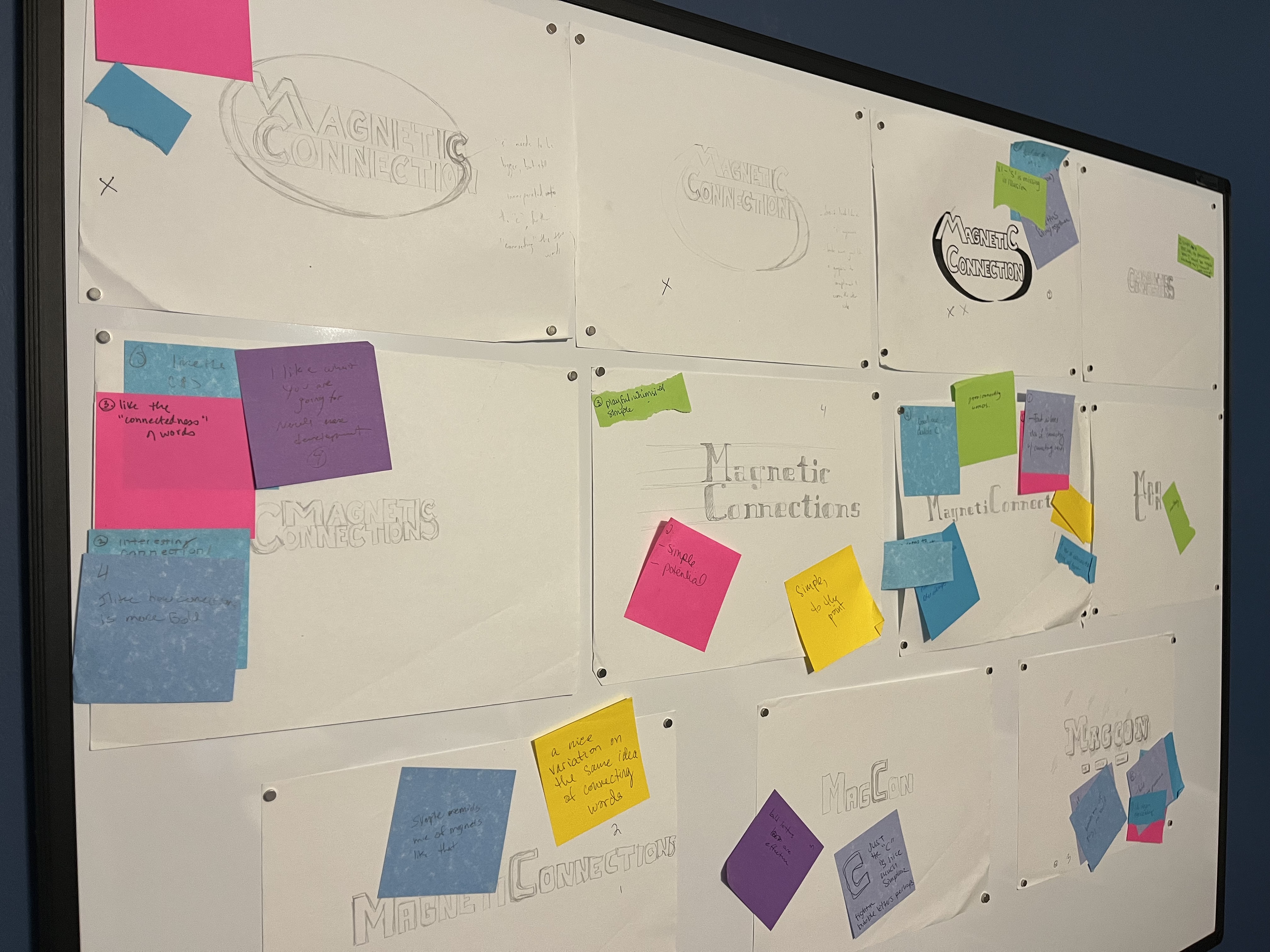 Magnetic Connections intial sketches process