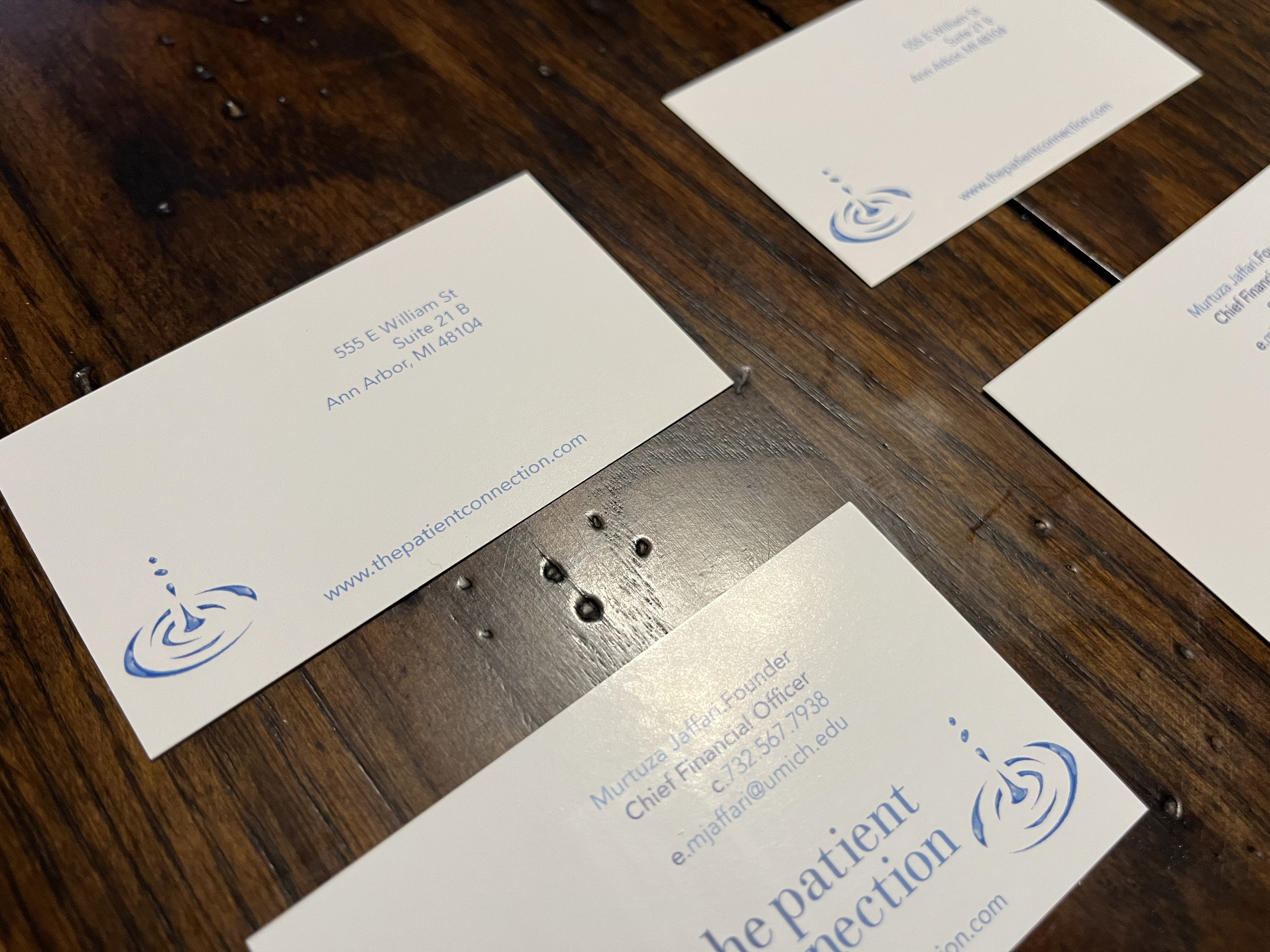 Patient Connection business cards detail