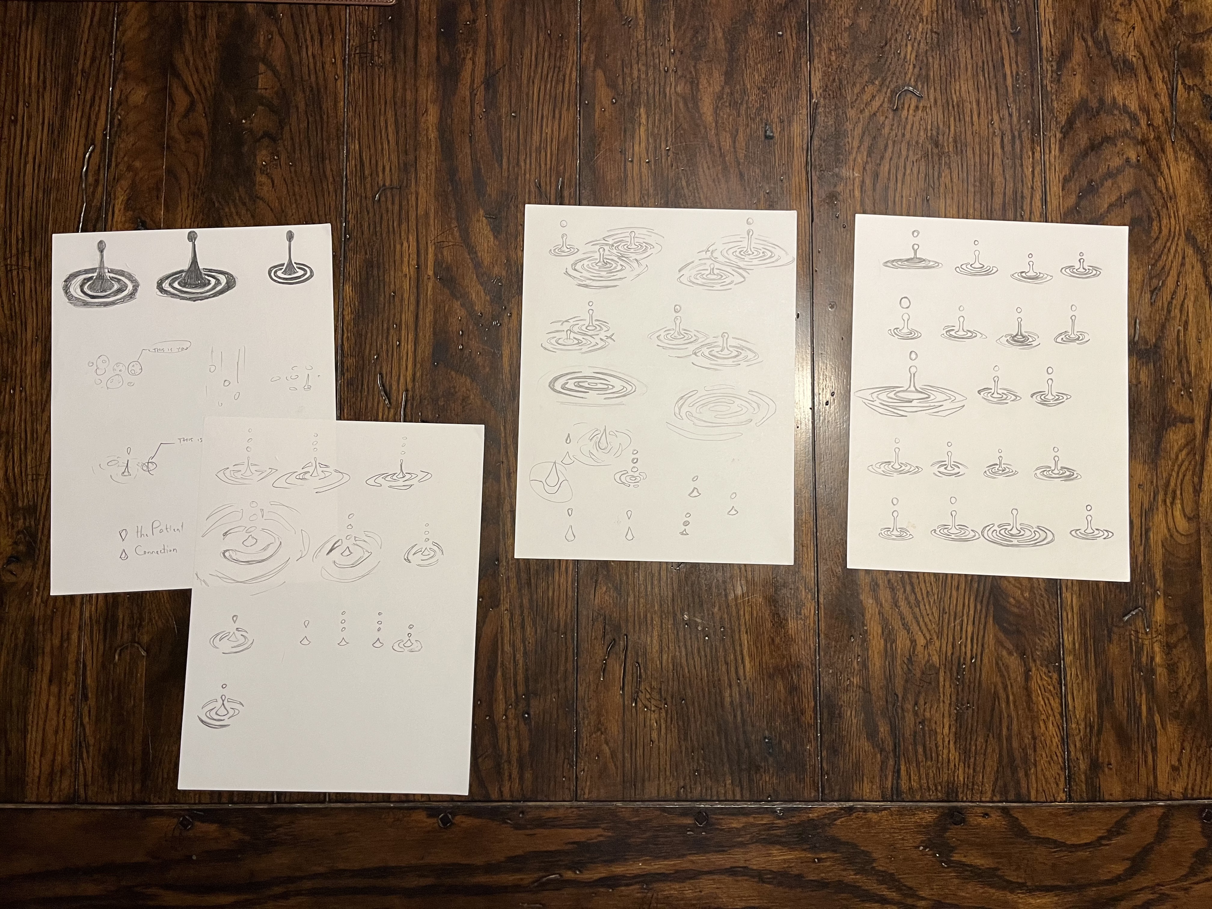 Patient Connection intiial sketches process